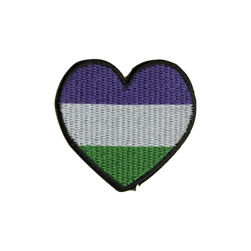 LGBT Pride Rainbow Heart Iron On Patch - Minimum Mouse