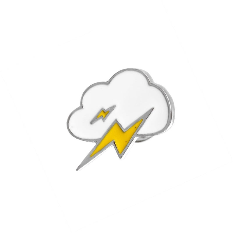 Lightning Cloud Enamel Lapel Pin Badge - Minimum Mouse