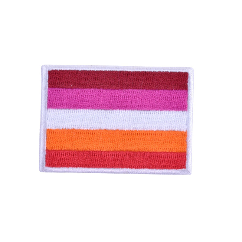 Lipstick Lesbian Flag Iron On Patch - Minimum Mouse