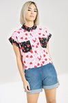 Pink Lollies Blouse by Hell Bunny