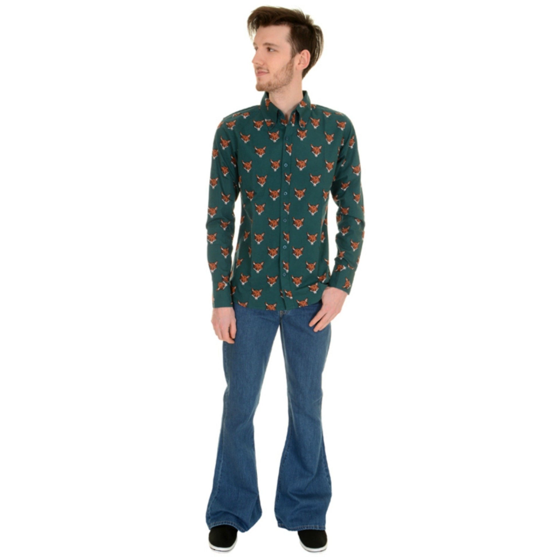 Long Sleeve Fox Print Shirt by Run and Fly - Minimum Mouse