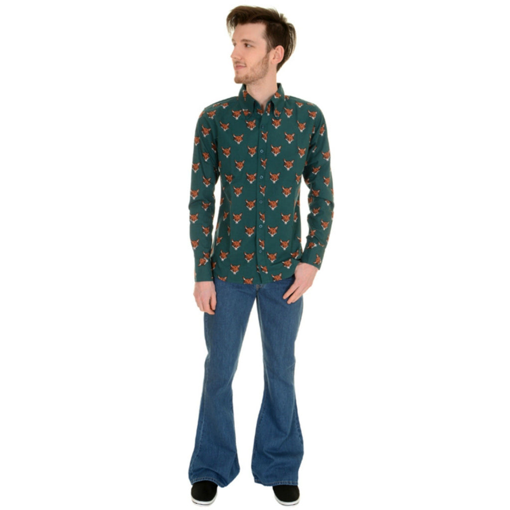 Long Sleeve Fox Print Shirt by Run and Fly - Minimum Mouse