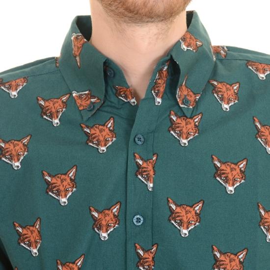 Long Sleeve Fox Print Shirt by Run and Fly - Minimum Mouse
