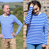 Long Sleeved Blue and White Stripe T Shirt by Run and Fly - Minimum Mouse