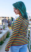 Long Sleeved Rainbow Stripe T Shirt by Run and Fly - Minimum Mouse