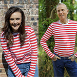 Long Sleeved Red and White Stripe T Shirt by Run and Fly - Minimum Mouse