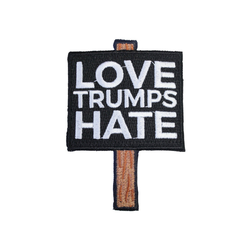 Love Trumps Hate Iron On Patch - Minimum Mouse