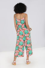 Melonie Watermelon Print Jumpsuit by Hell Bunny - Minimum Mouse