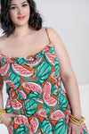 Melonie Watermelon Print Jumpsuit by Hell Bunny - Minimum Mouse