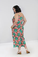 Melonie Watermelon Print Jumpsuit by Hell Bunny - Minimum Mouse