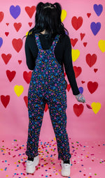 Memphis 90's Print Dungarees in Stretch Twill Cotton by Run and Fly - Minimum Mouse