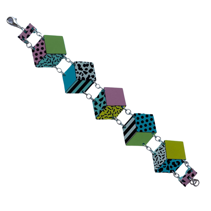 Memphis Cubes Bracelet by Love Boutique - Minimum Mouse