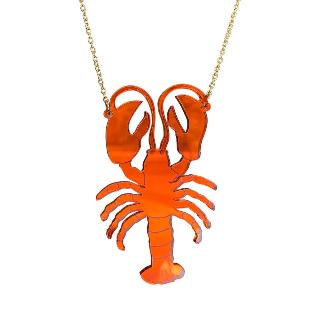 Mirrored Acrylic Lobster Necklace by Love Boutique - Minimum Mouse