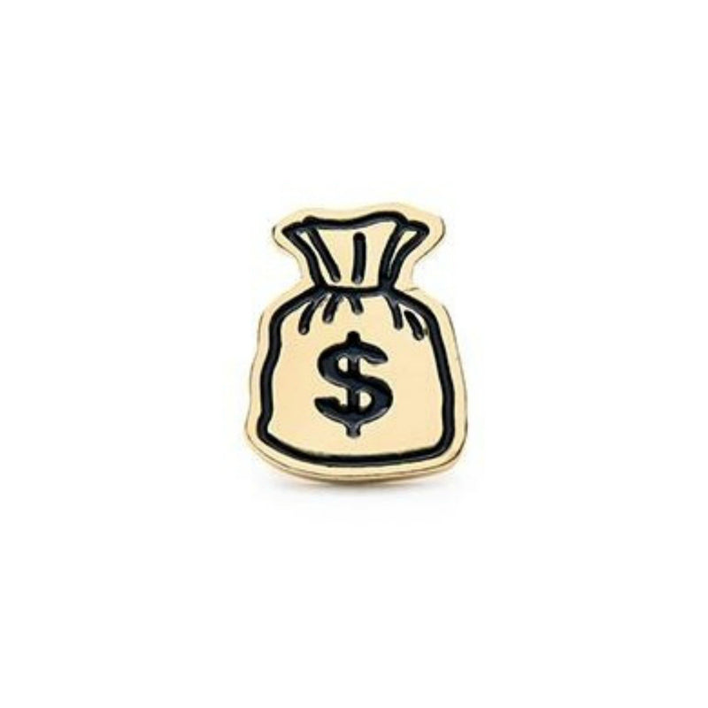Money Bag Lapel Pin Badge - Minimum Mouse