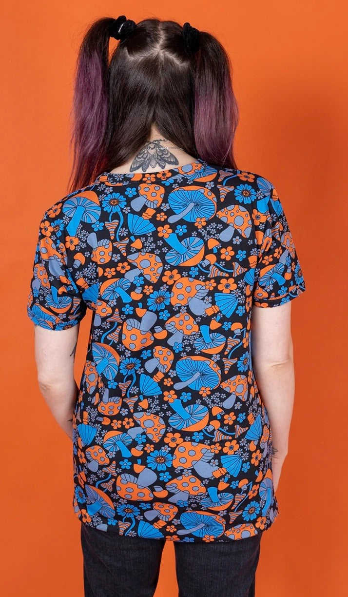 Magic Mushroom Print T Shirt by Run and Fly