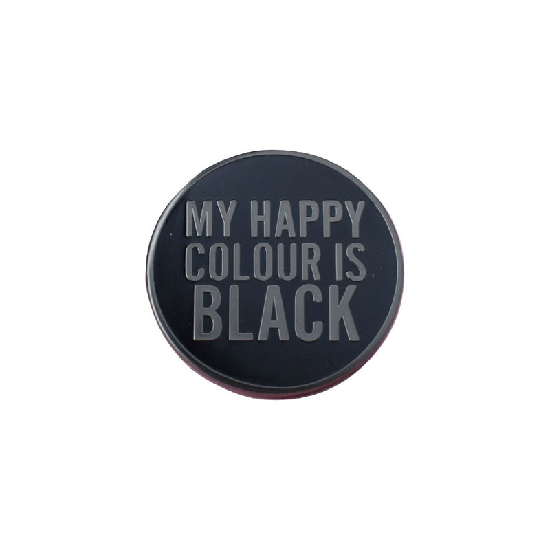 My Happy Colour Is Black Lapel Pin Badge - Minimum Mouse