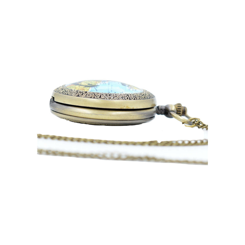 Nautical Map Quartz Pocket Watch - Minimum Mouse