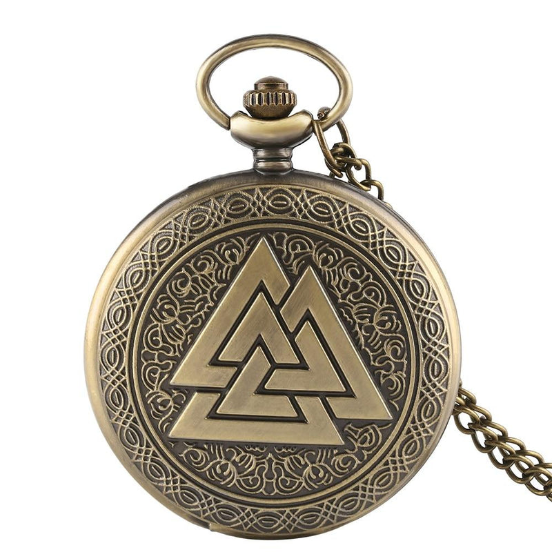Norse Valknut Quartz Pocket Watch - Minimum Mouse