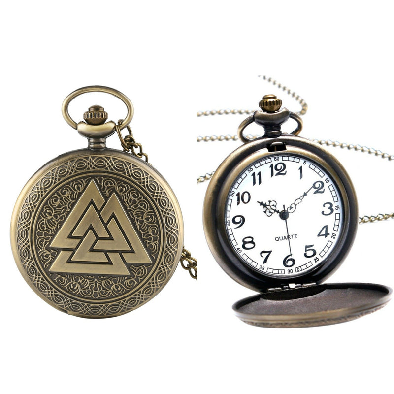 Norse Valknut Quartz Pocket Watch - Minimum Mouse