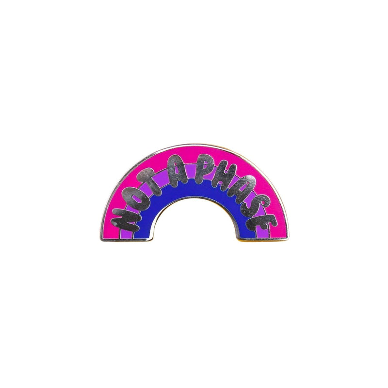 Not a Phase Bisexual Rainbow Lapel Pin Badge - Minimum Mouse