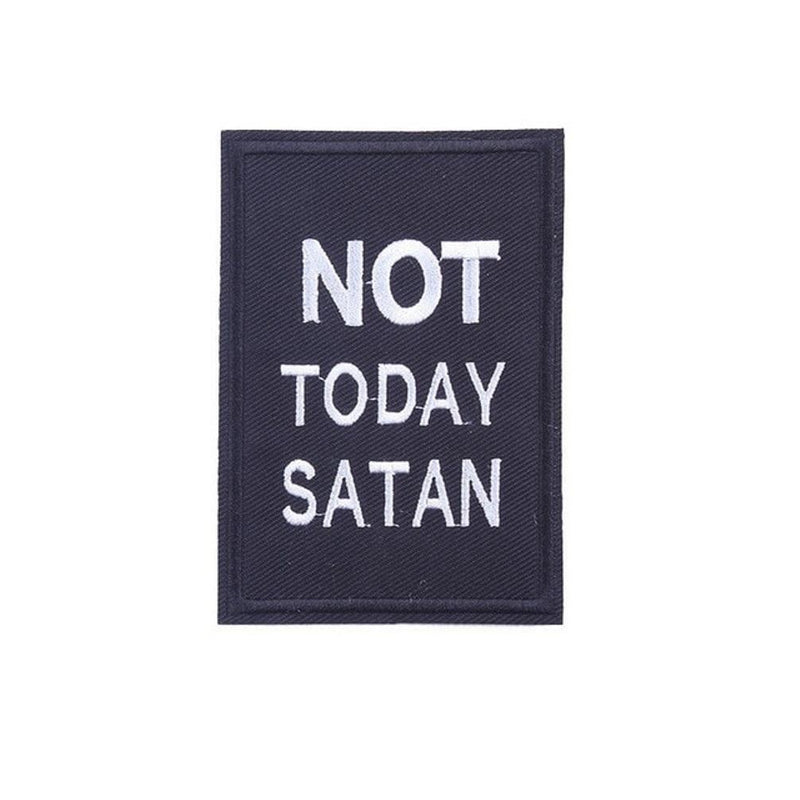 Not Today Satan Drag Race Bianca Del Rio Square Iron On Patch - Minimum Mouse