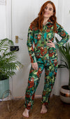 Orangutan Print Stretch Twill Boiler Suit by Run and Fly