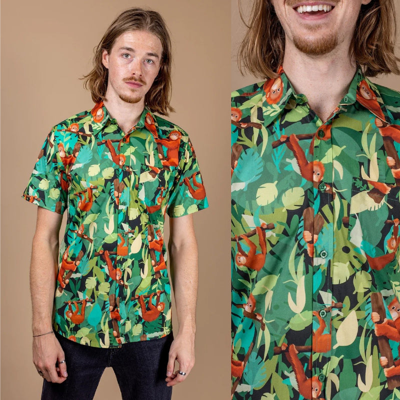 Orangutan Print Shirt by Run and Fly