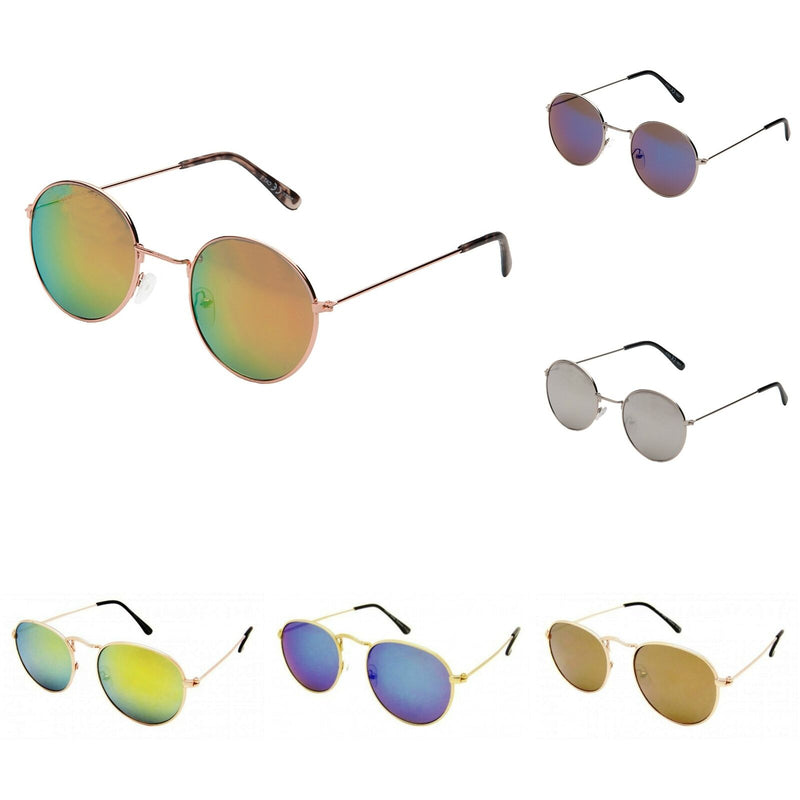 Oval Mirrored Metal Frame Sunglasses - Minimum Mouse