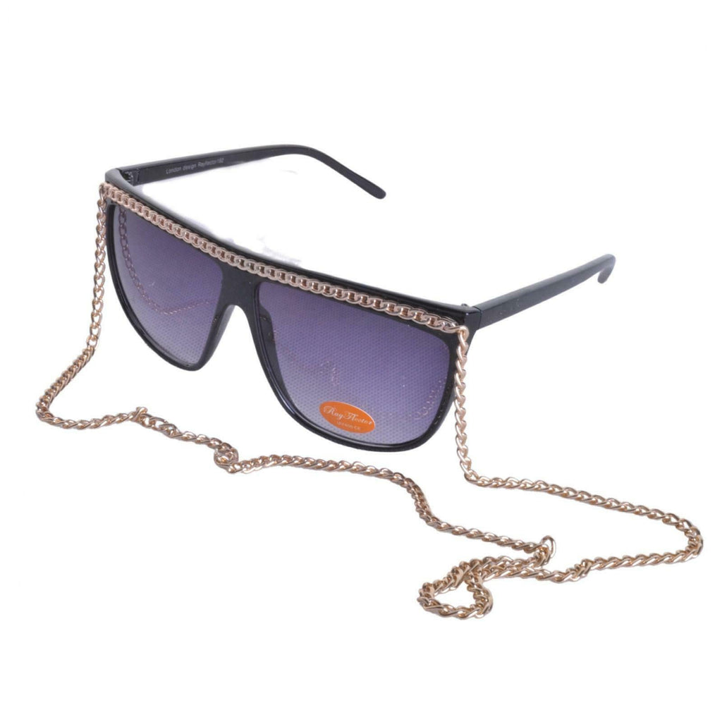Sunglasses with chain across top on sale