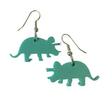 Pastel Acrylic Triceratops Earrings - Minimum Mouse