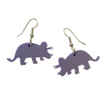 Pastel Acrylic Triceratops Earrings - Minimum Mouse