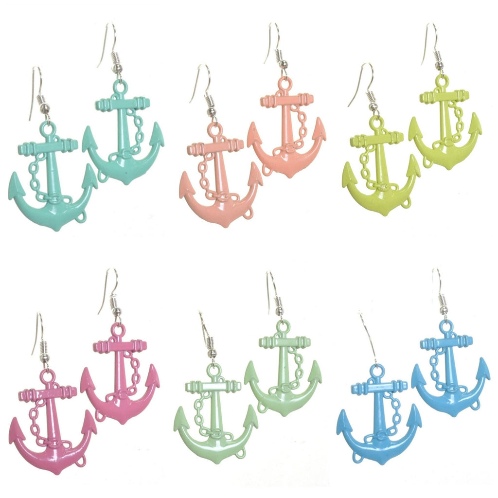 Pastel Anchor Earrings - Minimum Mouse