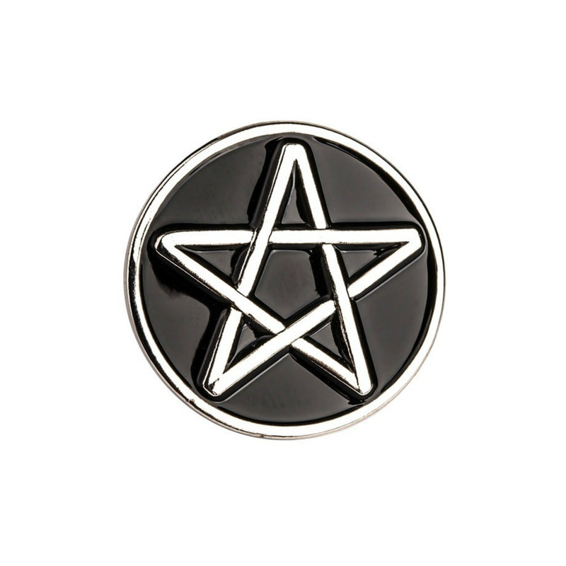 Pentagram Enamel Lapel Pin Badge - Minimum Mouse