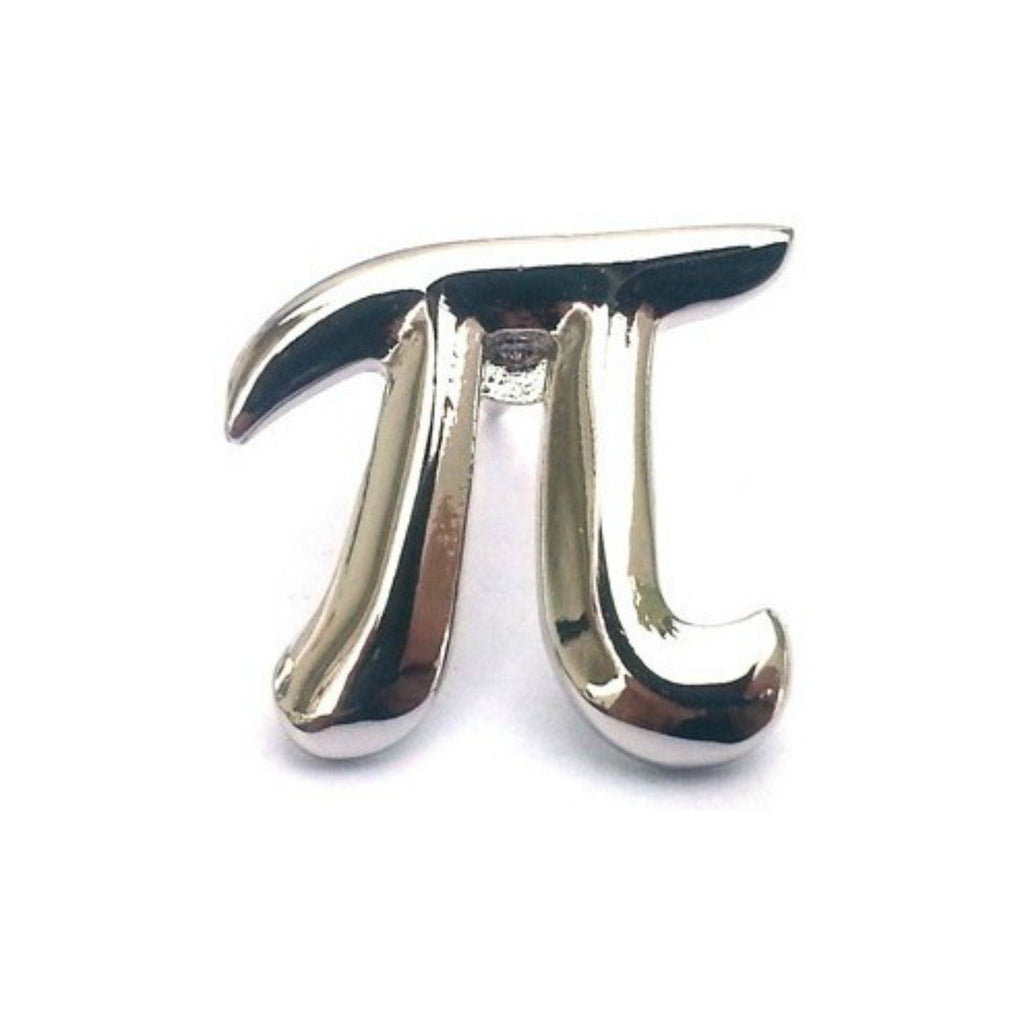 Pi Symbol Metal Lapel Pin Badge - Minimum Mouse