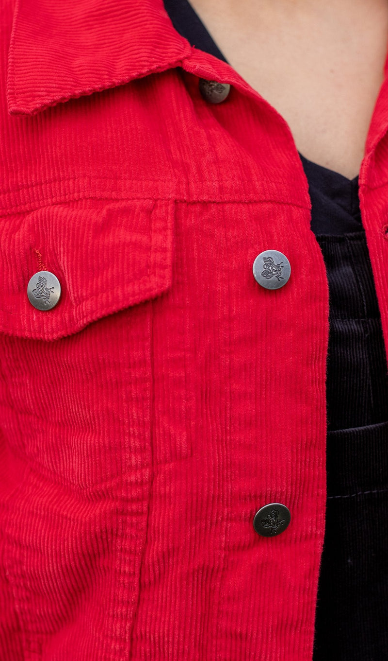 Pillarbox Red Cord Jacket by Run and Fly - Minimum Mouse