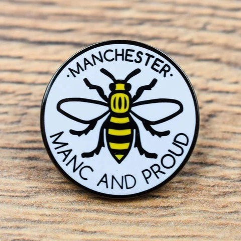 Manchester Manc And Proud Enamel Lapel Pin Badge