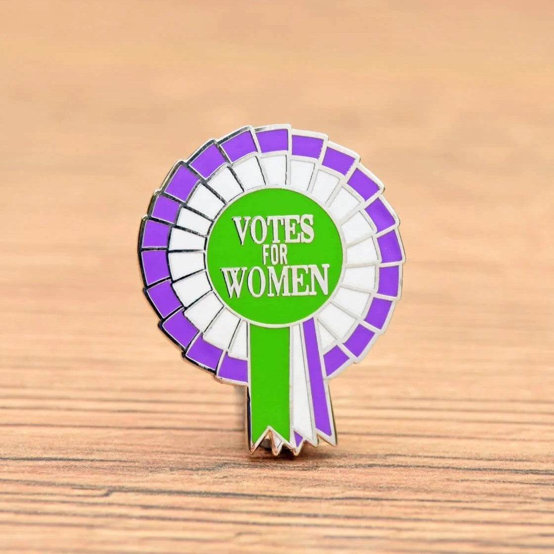 Votes For Women Enamel Lapel Pin Badge
