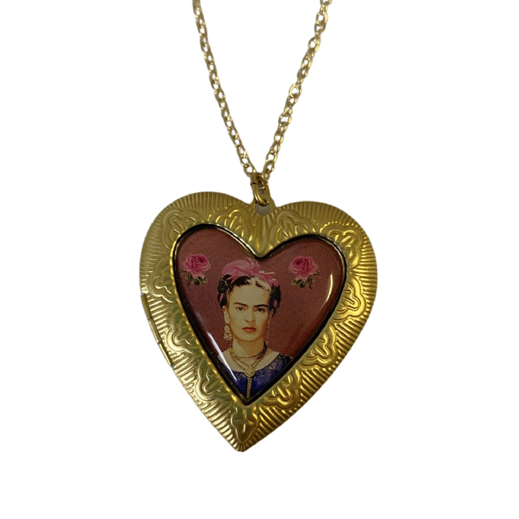 Pink Frida Locket Necklace by Love Boutique - Minimum Mouse