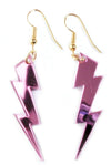 Pink Lightning Bolt Earrings by Love Boutique - Minimum Mouse