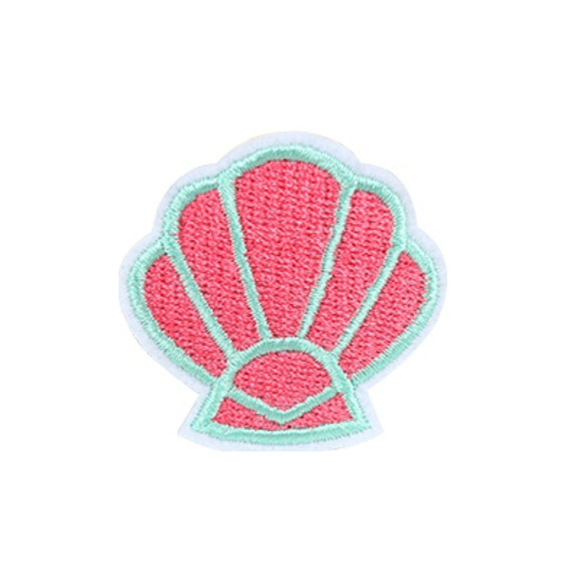 Pink Shell Iron On Patch - Minimum Mouse