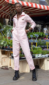 Run and Fly Pink Stretch Twill Boiler Suit