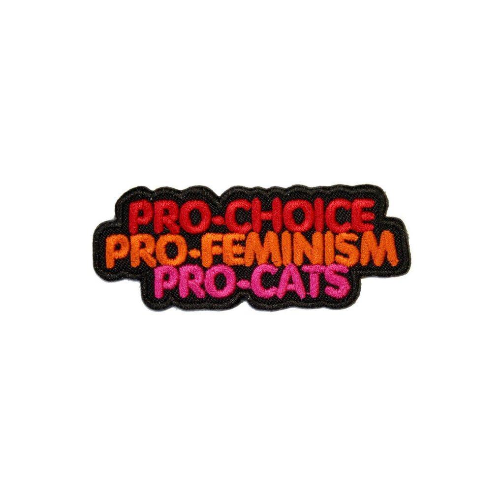 Pro Choice Pro Feminism Pro Cats Iron On Patch - Minimum Mouse