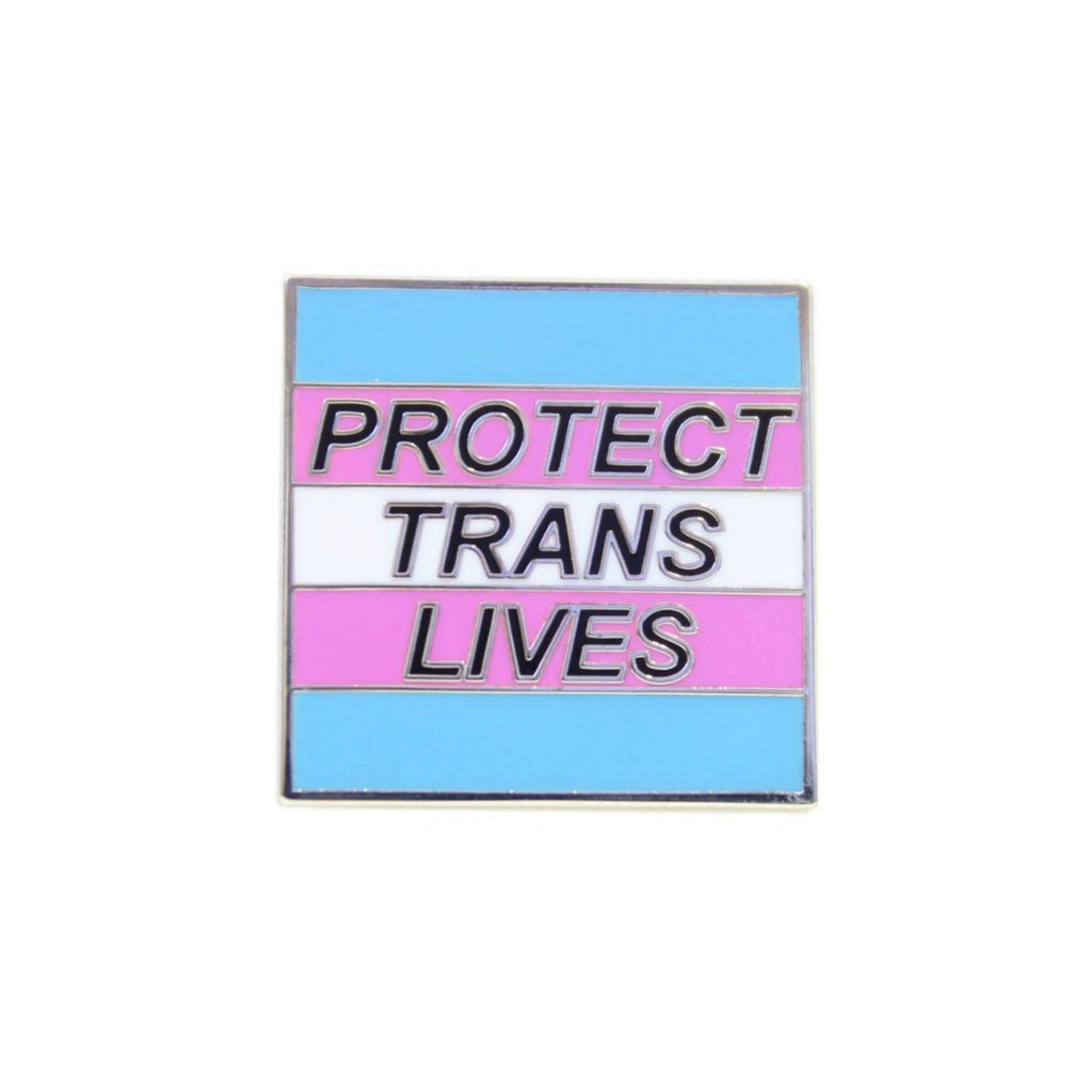 Protect Trans Lives Lapel Pin Badge - Minimum Mouse