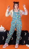Halloween Pumpkin Stretch Twill Cotton Dungarees by Run and Fly