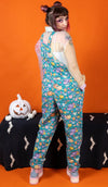 Halloween Pumpkin Stretch Twill Cotton Dungarees by Run and Fly