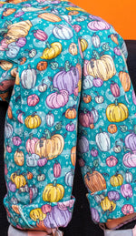 Halloween Pumpkin Stretch Twill Cotton Dungarees by Run and Fly