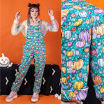 Halloween Pumpkin Stretch Twill Cotton Dungarees by Run and Fly