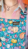Halloween Pumpkin Patch Print Dungaree Pinafore Dress by Run and Fly