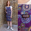 Purple Paisley Longer Length Pinafore Dress by Run and Fly