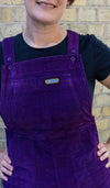 Run and Fly Purple Longer Length Cord Pinafore Dress